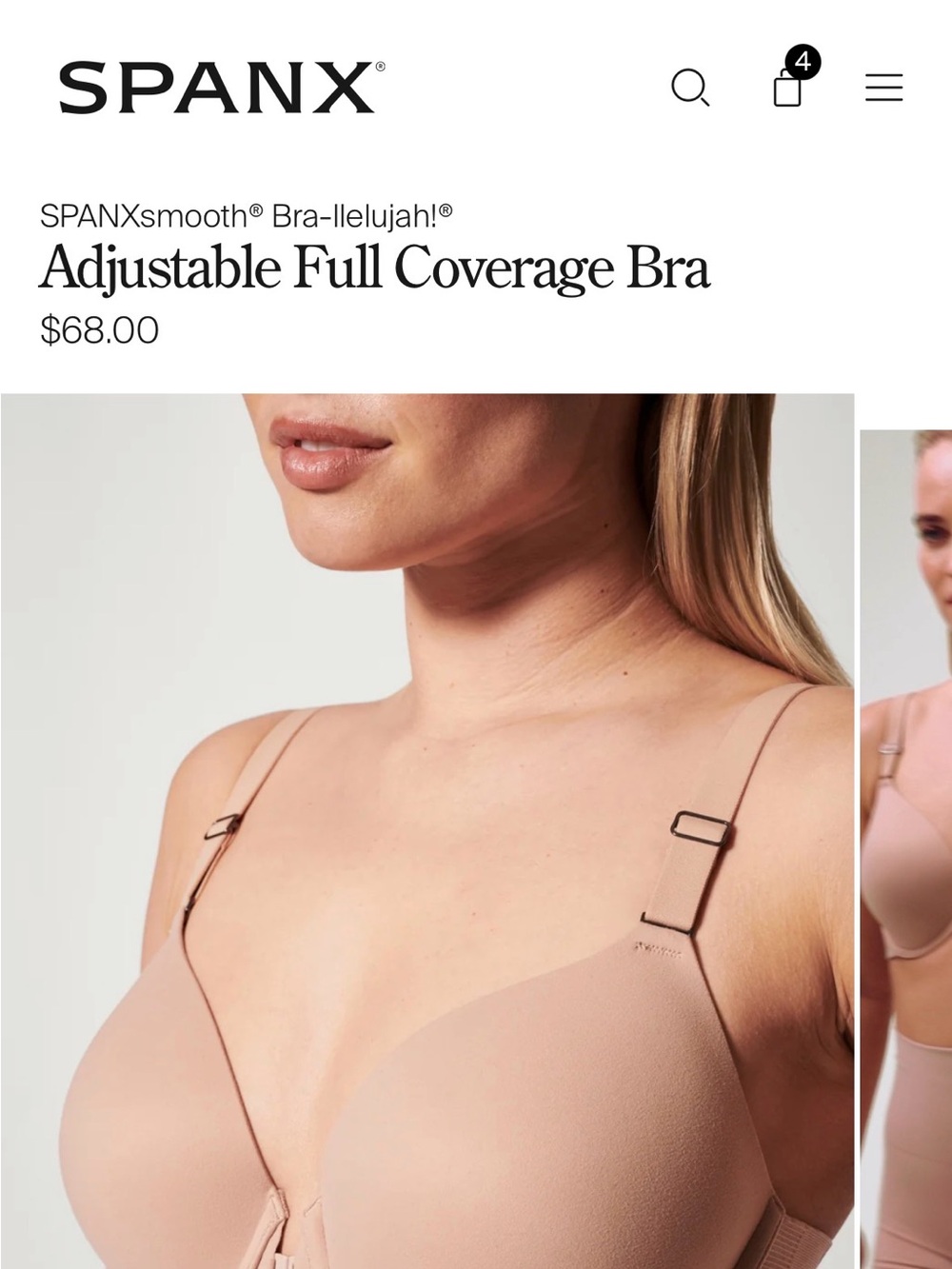 SPANX Adjustable Full Coverage Bra — Toasted Oatmeal